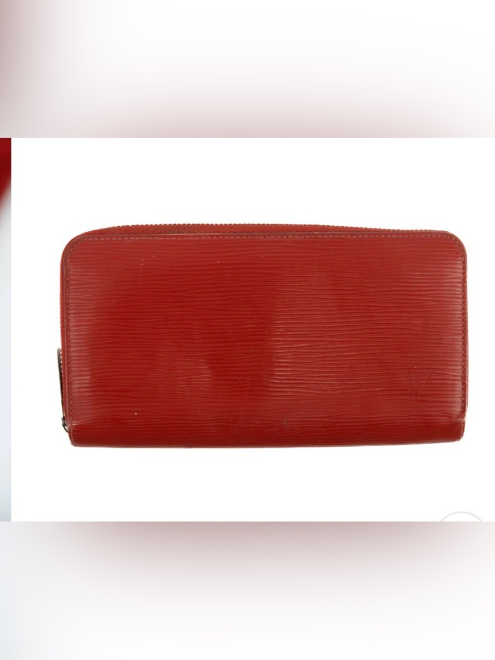 Authentic Louis Vuitton Red Epi Zip-Around Wallet Y2K Vintage Zipper